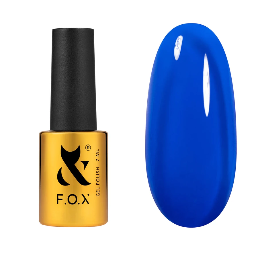 Гель-лак FOX Lollipop 004 Bilberry насичений синій з холодним підтоном, вітражний 7 мл