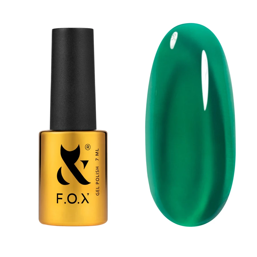 Гель-лак FOX Lollipop 005 Gooseberry глибокий зелений, вітражний 7 мл