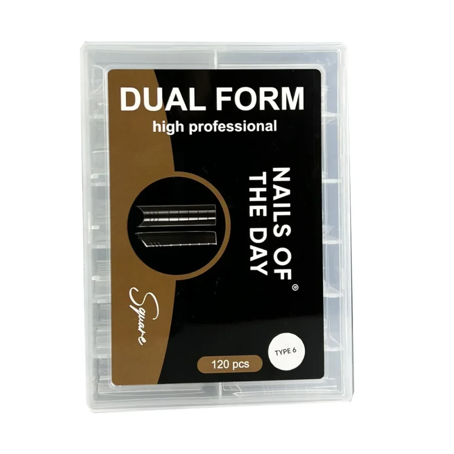 Верхні форми для часткової корекції/нарощування Nails Of The Day Dual Form Square Type 6 120 штук квадрат арочний