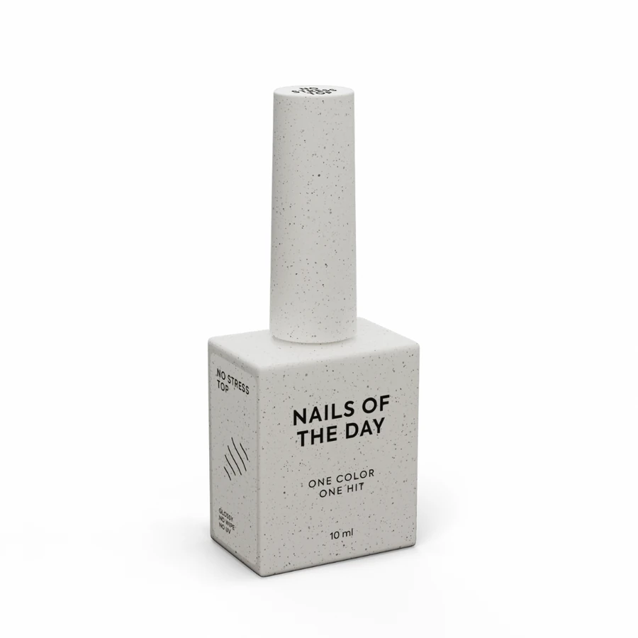 Глянцевий топ без УФ-фільтрів Nails Of The Day No Stress Top No Wipe без липкого шару 10 мл