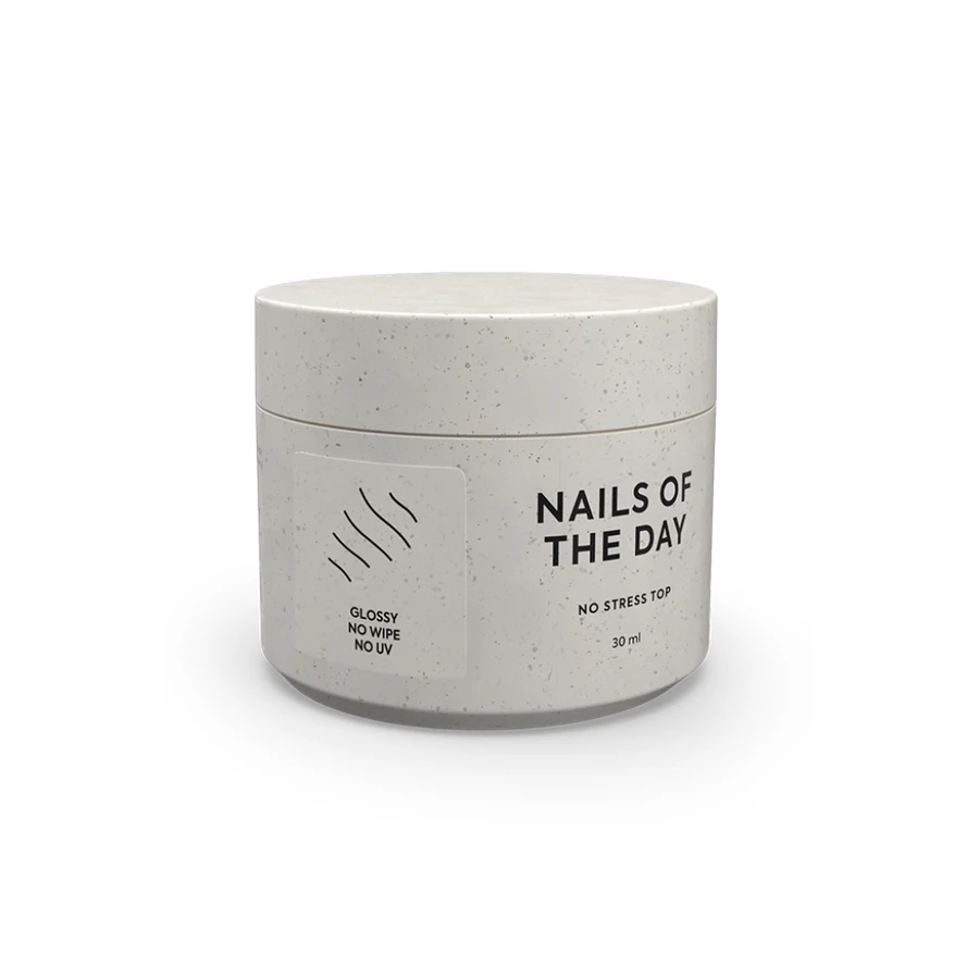 Глянцевий топ без УФ-фільтрів Nails Of The Day No Stress Top No Wipe без липкого шару 30 мл