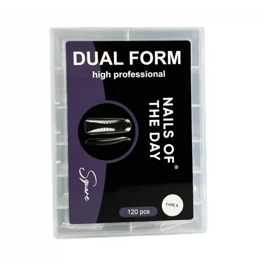 Верхні форми для часткової корекції/нарощування Nails Of The Day Dual Form Square Type 4 120 штук скво квадрат