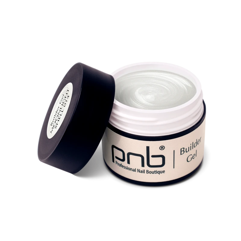 Гель моделюючий "Місячна мушля" PNB Builder Gel 014 Moonlight Shell молочно-білий оксамитовий, з перлинним ефектом 5 мл