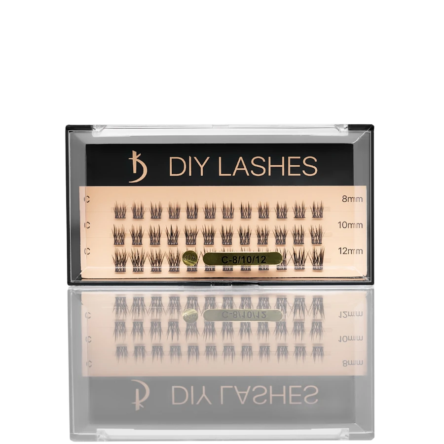 Накладні вії пучкові Kodi DIY LASHES 01A (0,07 C- 8 mm, 10 mm, 12 mm) штучні