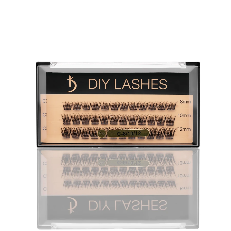 Накладні вії пучкові Kodi DIY LASHES 03A (0,07 C - 8 mm, 10 mm, 12 mm) штучні