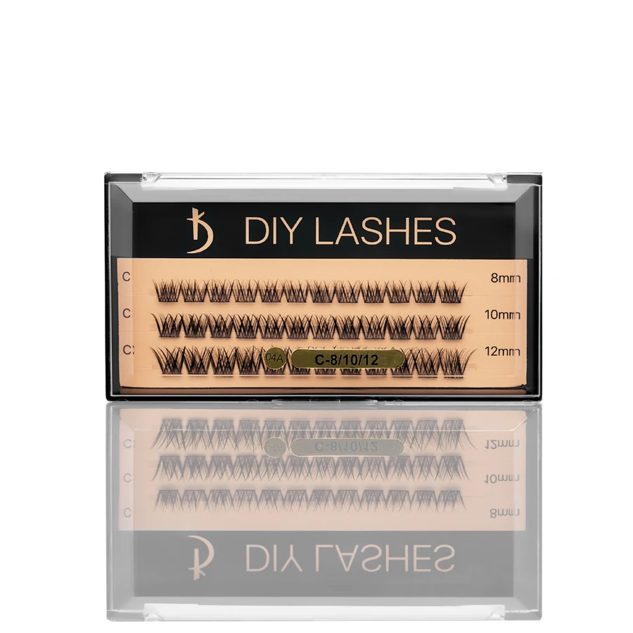 Накладні вії пучкові Kodi DIY LASHES 04A (0,07 C - 8 mm, 10 mm, 12 mm) штучні