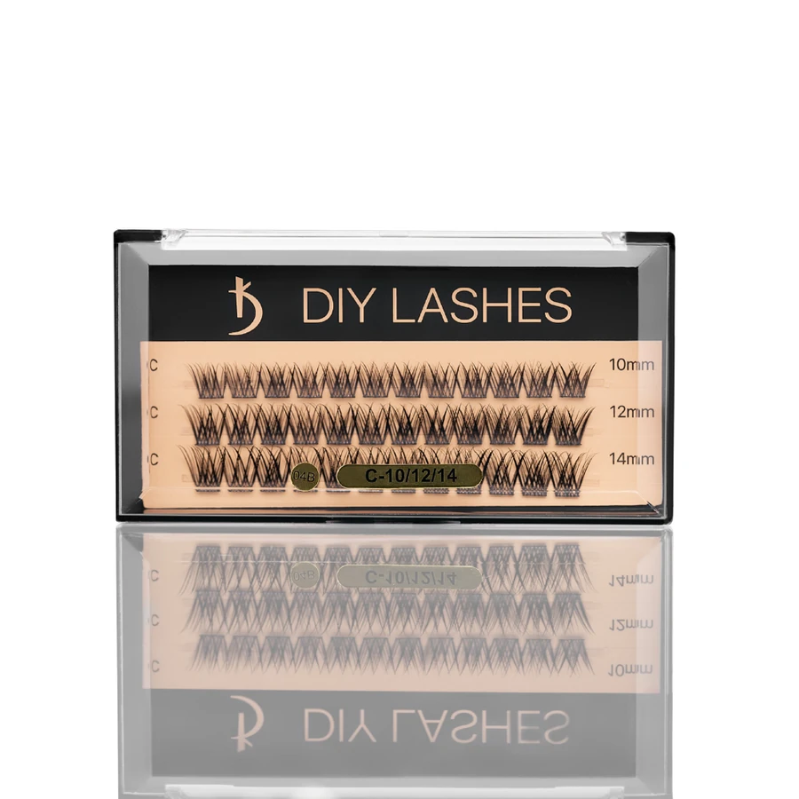 Накладні вії пучкові Kodi DIY LASHES 04B (0,07 C - 10 mm, 12 mm, 14 mm) штучні