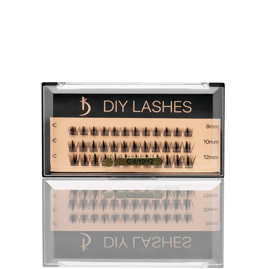 Накладні вії пучкові Kodi DIY LASHES 05A (0,07 C- 8 mm, 10 mm, 12 mm) штучні
