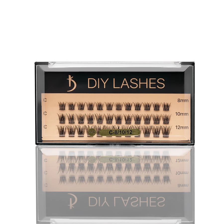 Накладні вії пучкові Kodi DIY LASHES 06A (0,07 C - 8 mm, 10 mm, 12 mm) штучні