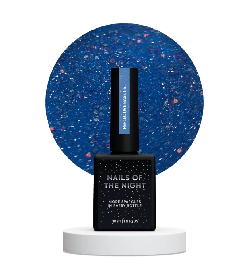 Nails Of The Day NAILSOFTHENIGHT Reflective Base №05 насичено-блакитний 10 мл