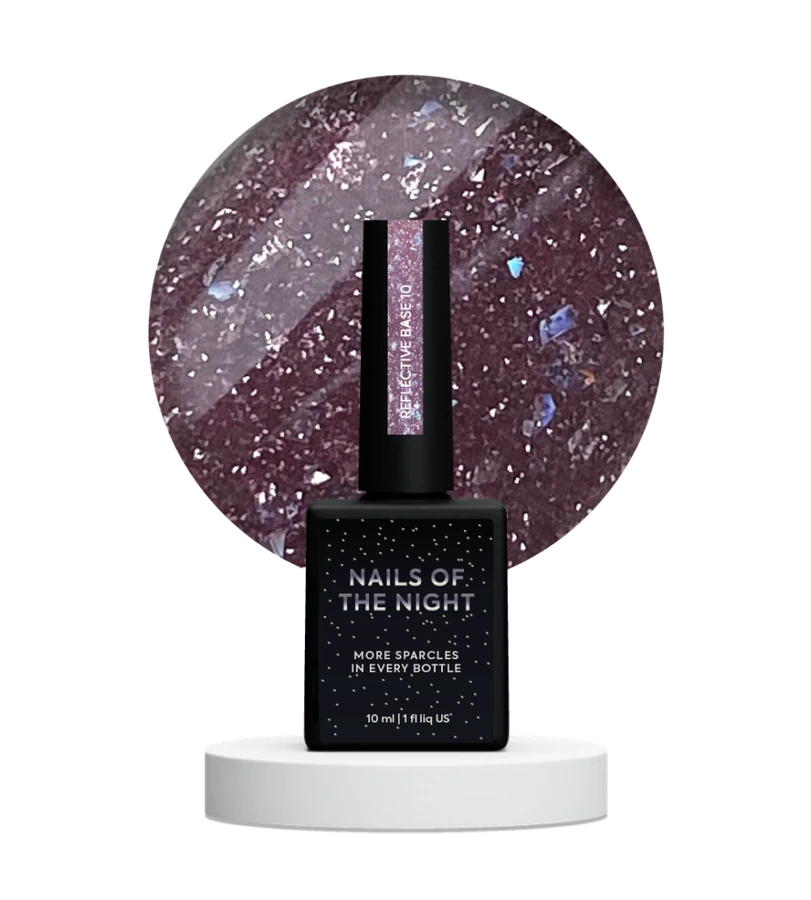 Камуфлююча світловідбиваюча база з шимером () Nails Of The Day NAILSOFTHENIGHT Reflective Base №10 10 мл