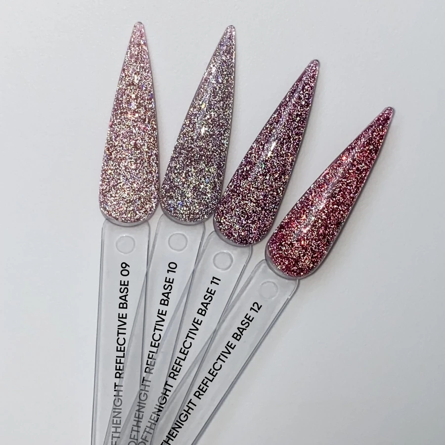 Камуфлююча світловідбиваюча база з шимером Nails Of The Day NAILSOFTHENIGHT Reflective Base №11 фіолетовий 10 мл