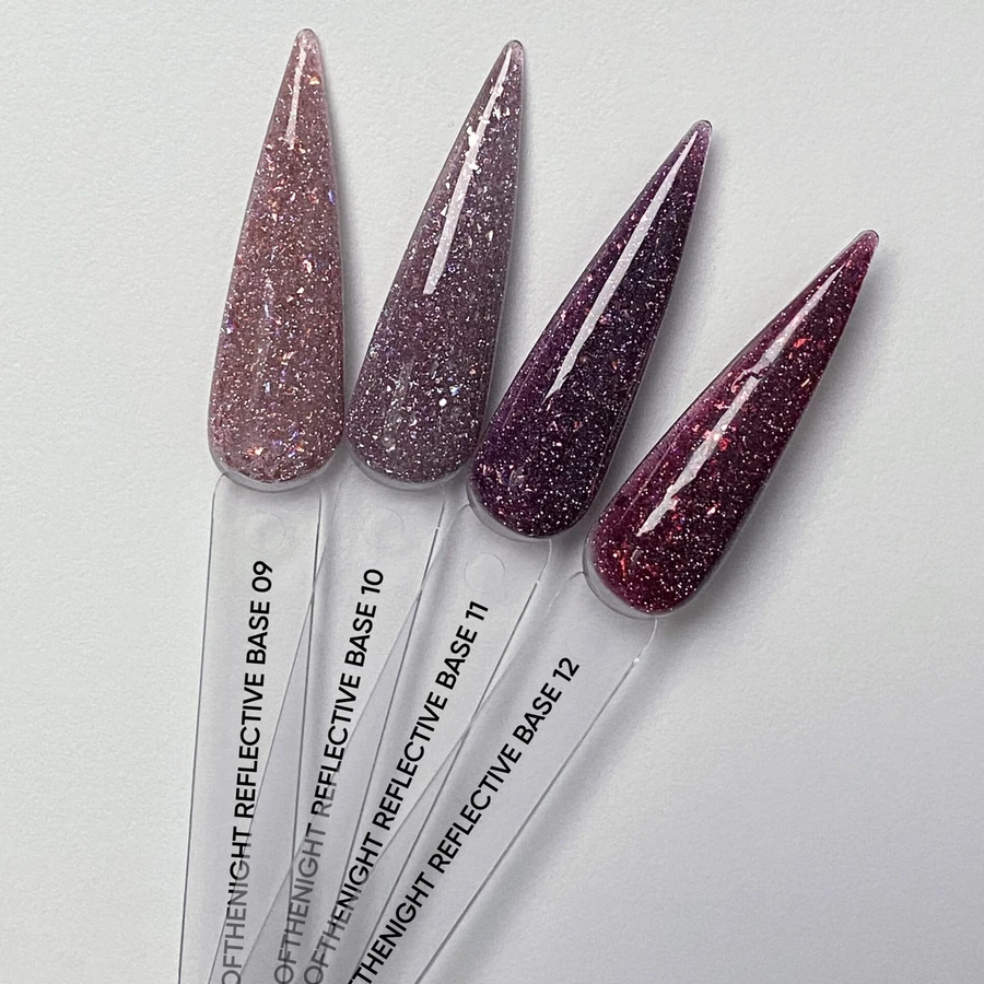 Камуфлююча світловідбиваюча база з шимером Nails Of The Day NAILSOFTHENIGHT Reflective Base №11 фіолетовий 10 мл