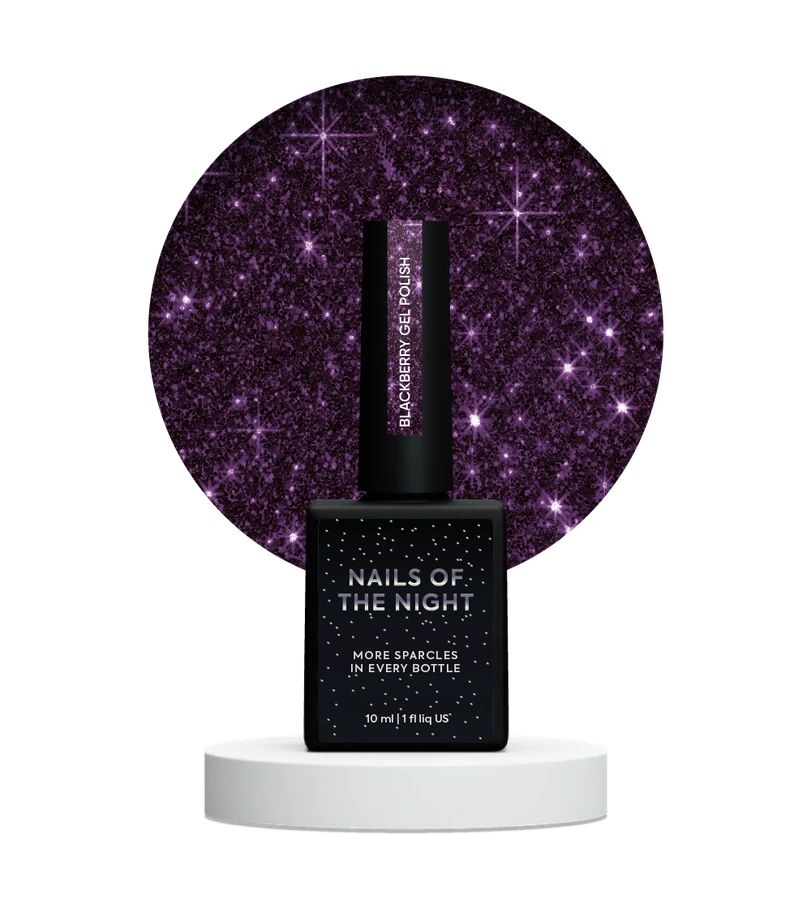 Гель-лак світловідбиваючий Nails Of The Day NAILSOFTHENIGHT Blackberry фіолетовий з шимером 10 мл