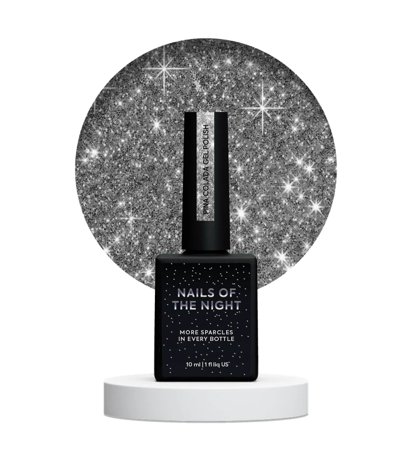 Гель-лак світловідбиваючий Nails Of The Day NAILSOFTHENIGHT Pina Colada сірий з шимером 10 мл