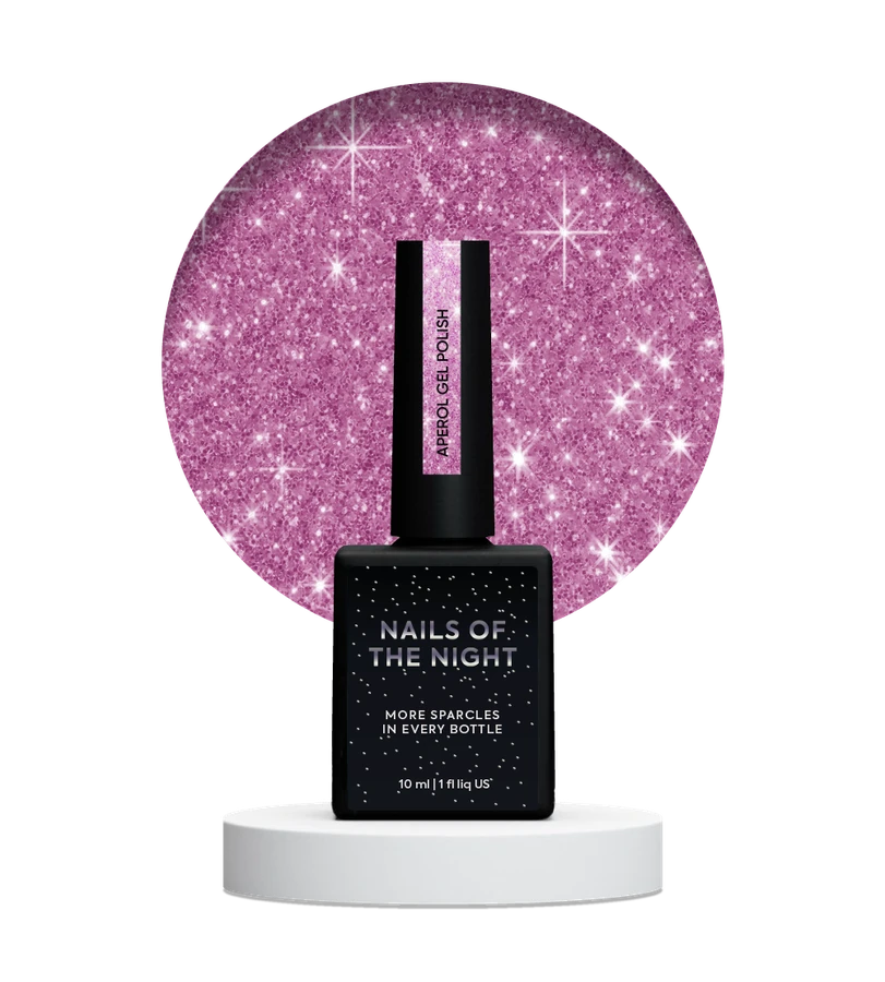 Гель-лак світловідбиваючий Nails Of The Day NAILSOFTHENIGHT Aperol рожевий з шимером 10 мл