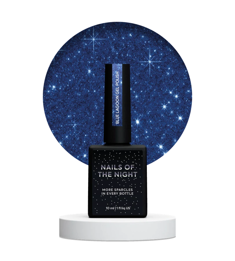 Гель-лак світловідбиваючий Nails Of The Day NAILSOFTHENIGHT Blue Lagoon світло-синій з шимером 10 мл
