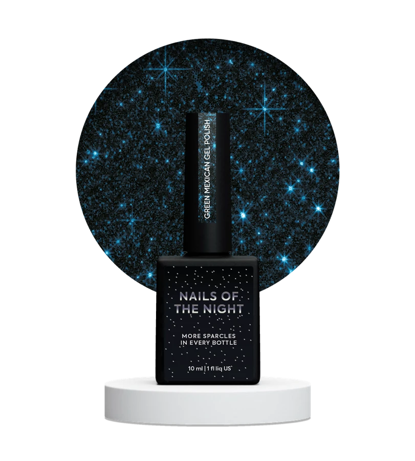 Гель-лак світловідбиваючий Nails Of The Day NAILSOFTHENIGHT Green Mexican темно&ndash;зелений з шимером 10 мл