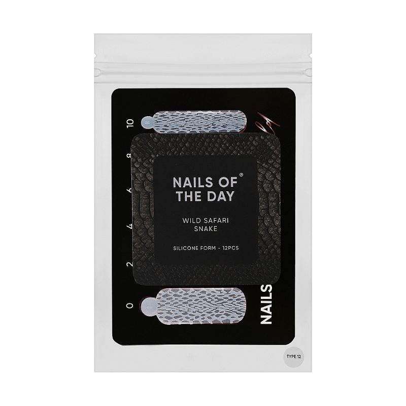 Силіконові молди Nails Of The Day Wild Safari Snake Mold (Type 12) Елегантна змія 12 шт