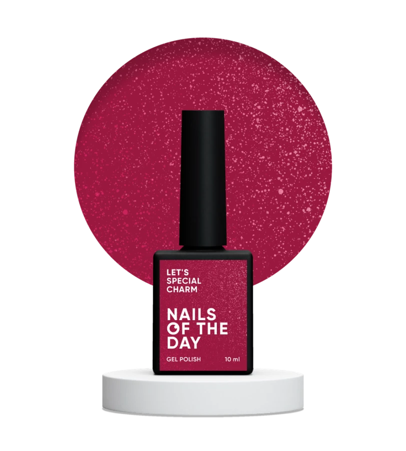 Гель-лак Nails Of The Day Let’s Special Charm яскравий малиново-рожевий, із дрібним шимером 10 мл