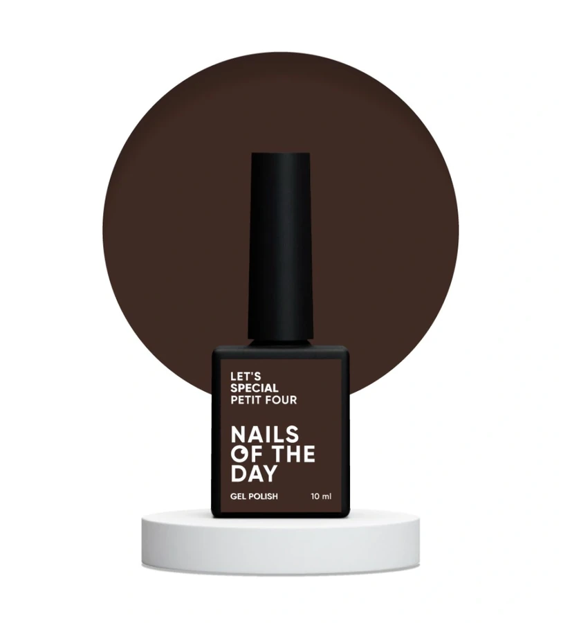 Гель-лак Nails Of The Day Let’s Special Petit Four глибокий темно-коричневий, емаль 10 мл