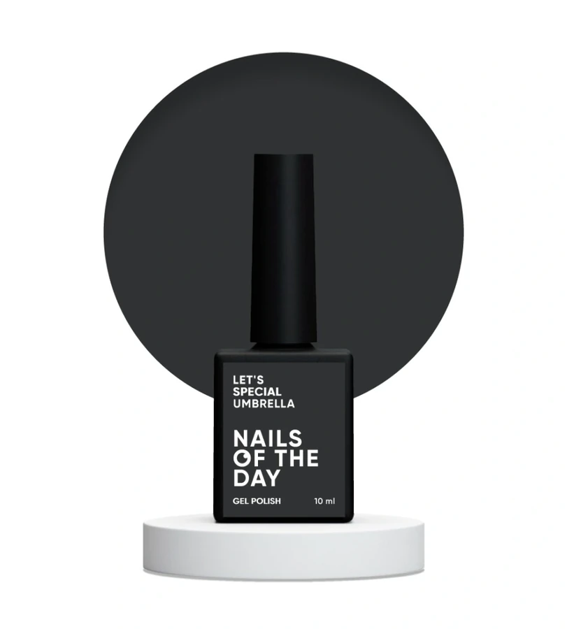 Гель-лак Nails Of The Day Let’s Special Umbrella темно-графітовий, емаль 10 мл