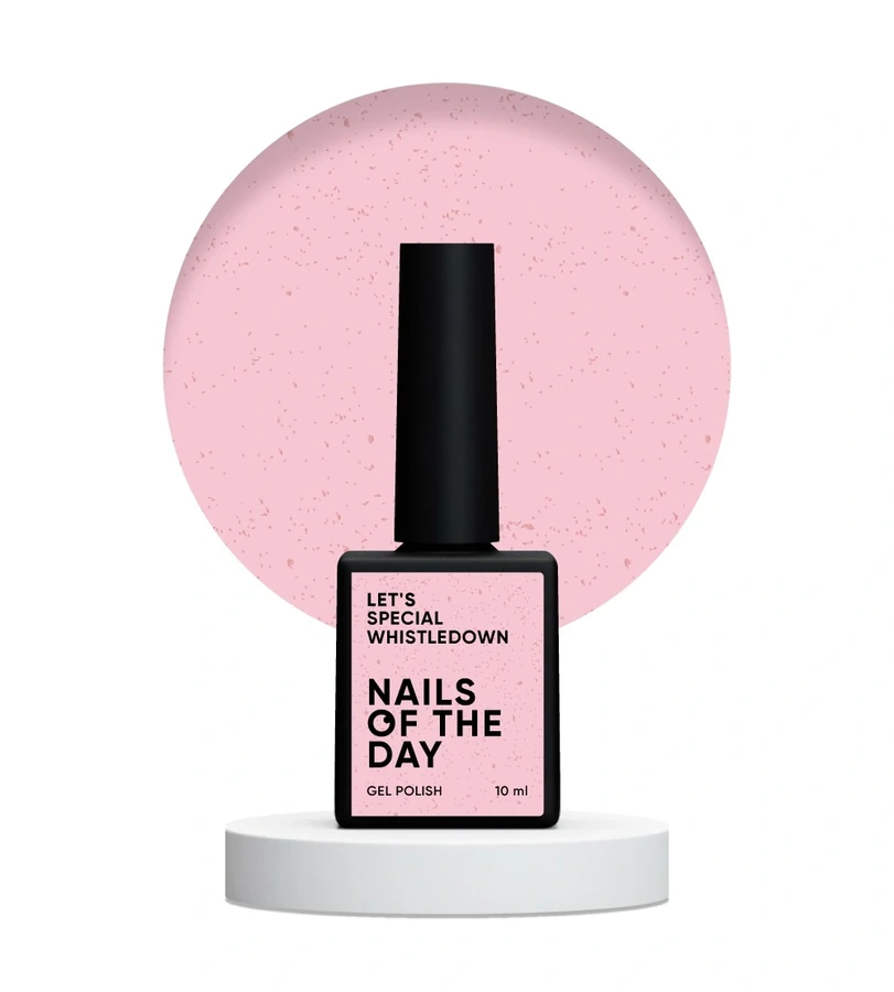 Гель-лак Nails Of The Day Let’s Special Whistledown 180 рожевий, із золотою поталлю 10 мл