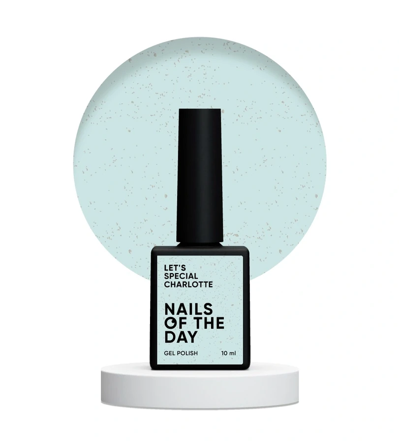Гель-лак Nails Of The Day Let’s Special Charlotte 267 м&rsquo;ятно-блакитний, із золотою поталлю 10 мл