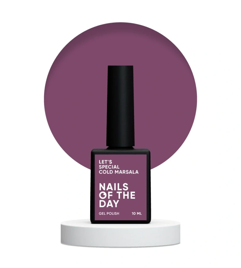 Гель-лак Nails Of The Day Let’s Special Cold Marsala 377 світло&ndash;бордовий, емаль 10 мл