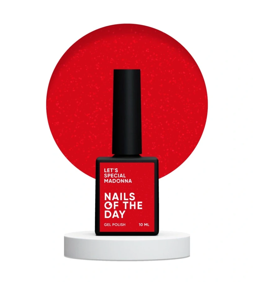 Гель-лак Nails Of The Day Let’s Special Madonna 129 червоний, з блискітками 10 мл