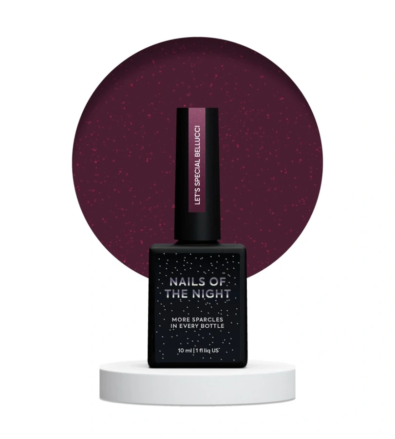 Гель-лак Nails Of The Day NAILSOFTHENIDHT Let’s Special Bellucci бордовий, світловідбиваючий 10 мл