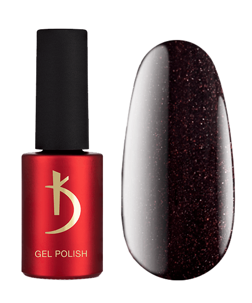 Гель-лак Kodi Gel Polish GB04 насичений чорний шоколад, з мікроблиском 7 мл