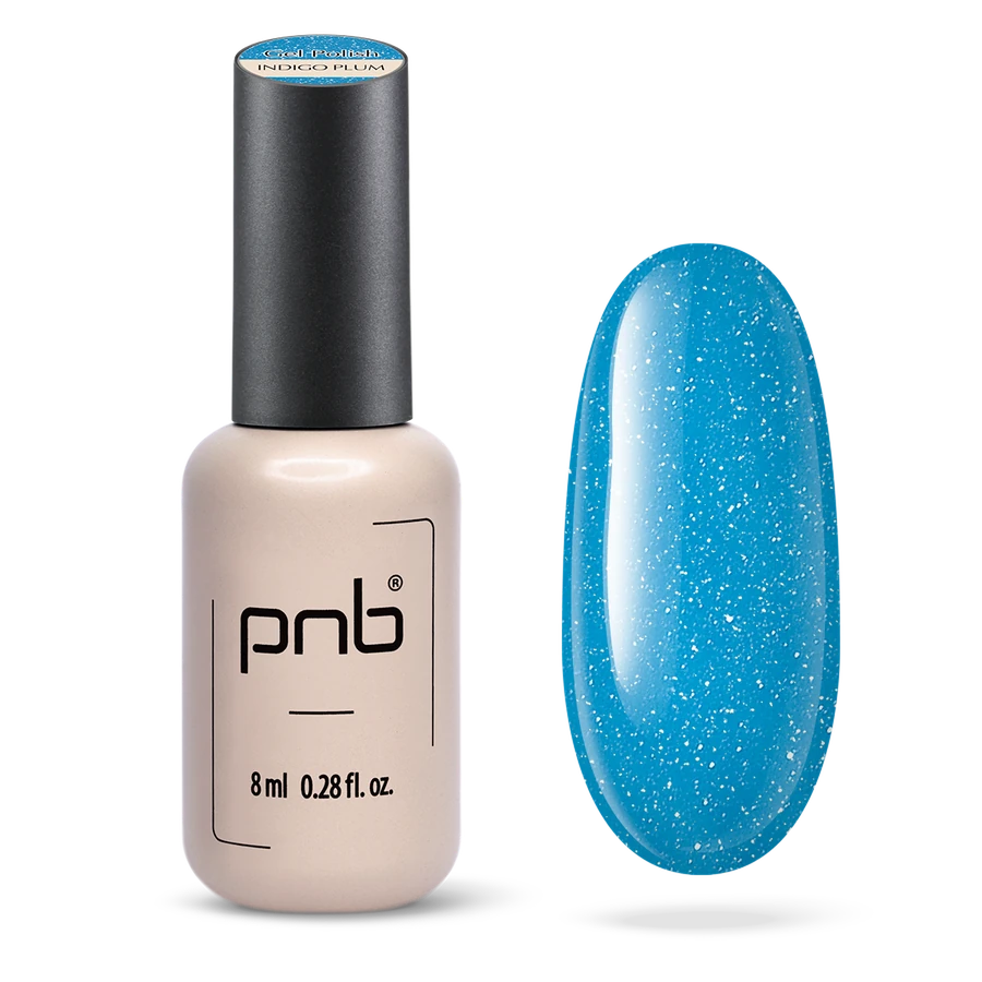 Гель-лак PNB Indigo Plum синій з відтінком індиго, з шимером 8 мл