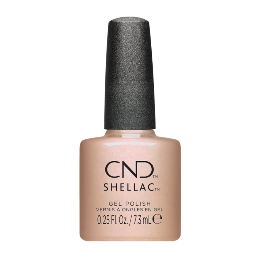 Гель-лак CND Shellac Silk Thread теплий бежевий, з рожевим шиммером 7,3 мл