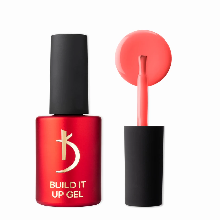 Моделюючий гель з пензликом Kodi Build It Up Gel Coral Pink коралово-рожевий 15 мл