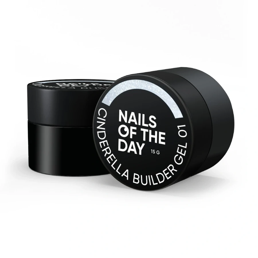 Будівельний гель для нігтів Nails Of The Day Cinderella Builder Gel 01 молочний, з перлинним переливом 15 г