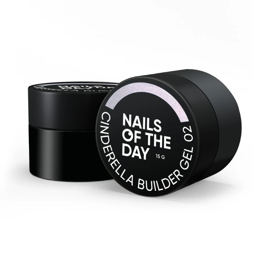 Будівельний гель для нігтів Nails Of The Day Cinderella Builder Gel 02 рожевий, з перлинним переливом 15 г