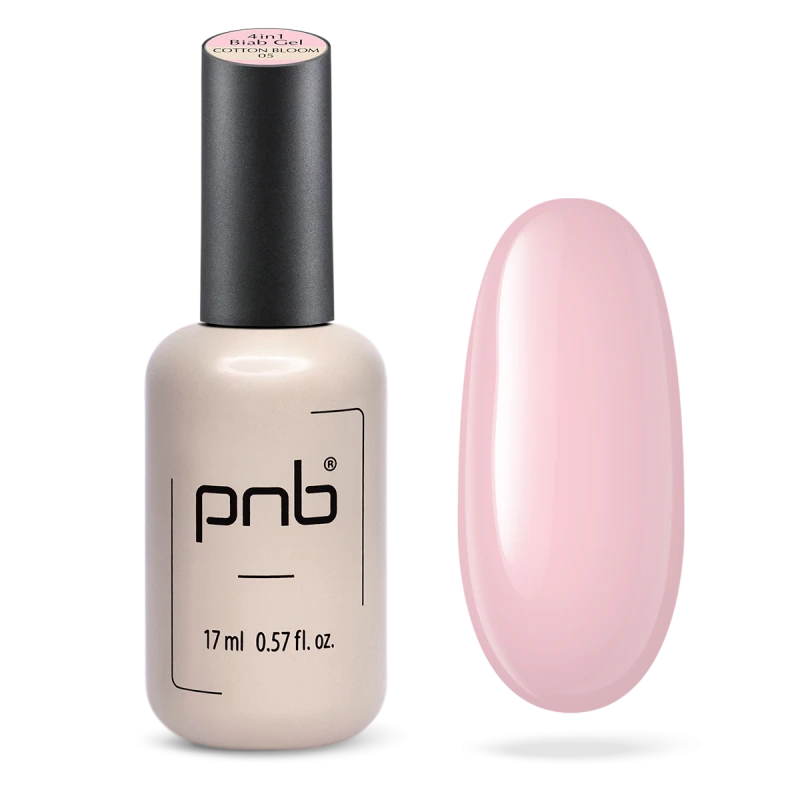 Біаб гель 4 в 1 PNB Biab Gel 4 in 1 Cotton Bloom праймер+підложка+гель+колір 17 мл