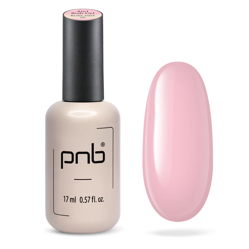 Біаб гель 4 в 1 PNB Biab Gel 4 in 1 Rosy Mist праймер+підложка+гель+колір 17 мл