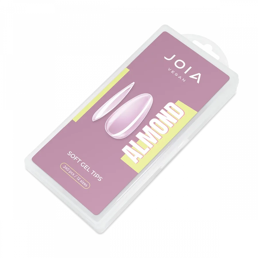 Тіпси гелеві для нарощення нігтів JOIA vegan Soft Gel Tips Almond мигдаль