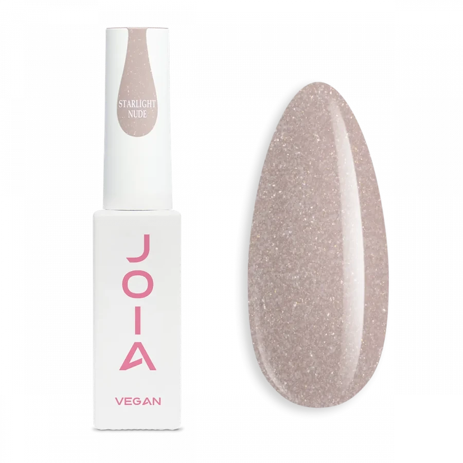 Рідкий гель для укріплення та моделювання JOIA vegan PolyLiquid Gel Starlight Nude димчасто-сірий з ніжним перламутровим блиском 8 мл