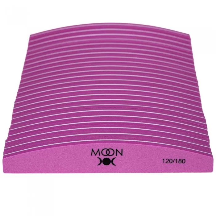 Пилка-баф для нігтів Ronney Pink Buff 120/180 грит / набір 24 шт