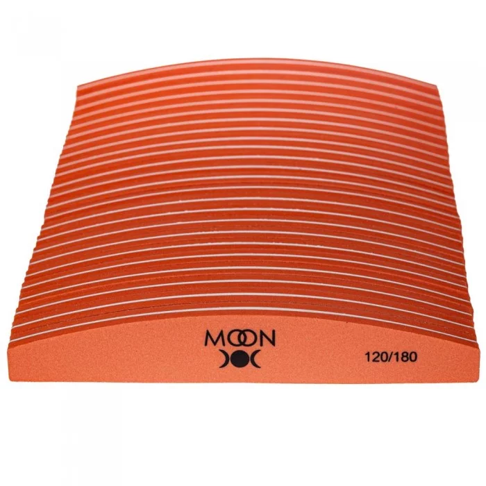 Пилка-баф для нігтів MOON FULL Orange Buff 120/180 грит / набір 24 шт