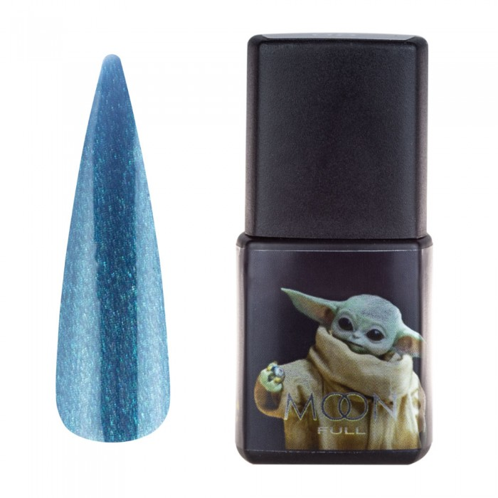 Гель-лак MOON FULL Baby Yoda 03 блакитний, з шимером 8 мл