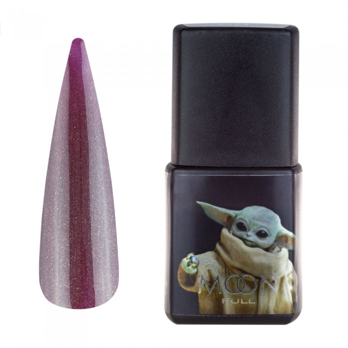 Гель-лак MOON FULL Baby Yoda 05 бордовий, з шимером 8 мл