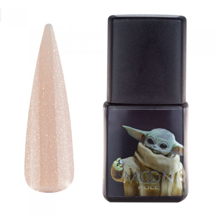 Гель-лак MOON FULL Baby Yoda 07 персиковий, з шимером 8 мл
