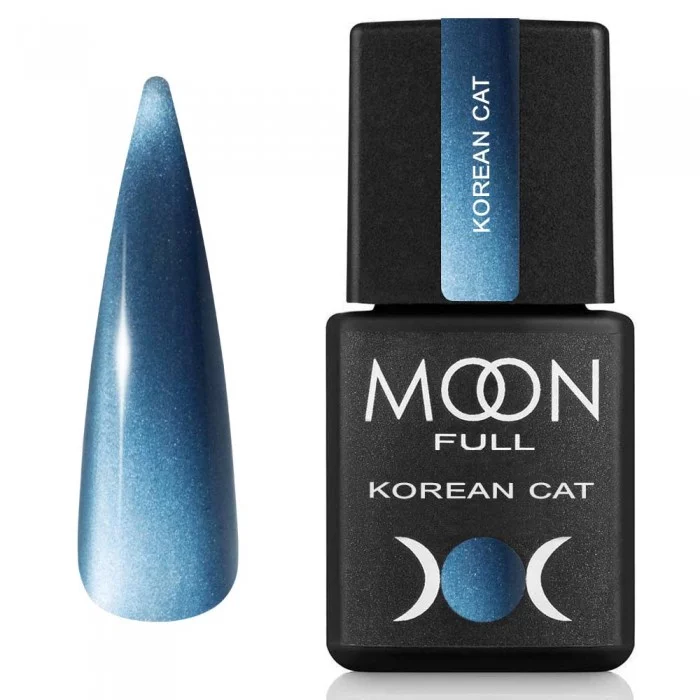 Гель-лак з ефектом "Кошаче око" MOON FULL Korean Cat 01 космічний сапфір, магнітний 8 мл