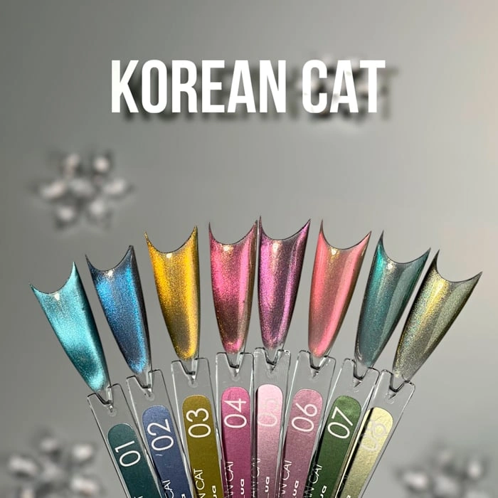Гель-лак з ефектом "Кошаче око" MOON FULL Korean Cat 01 космічний сапфір, магнітний 8 мл
