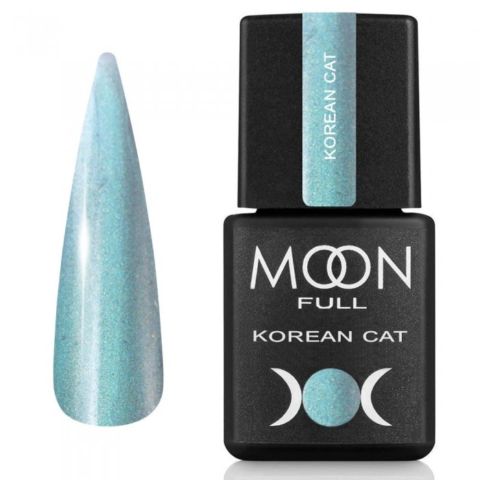 Гель-лак з ефектом "Кошаче око" MOON FULL Korean Cat 07 аквамариновий бриз, магнітний 8 мл