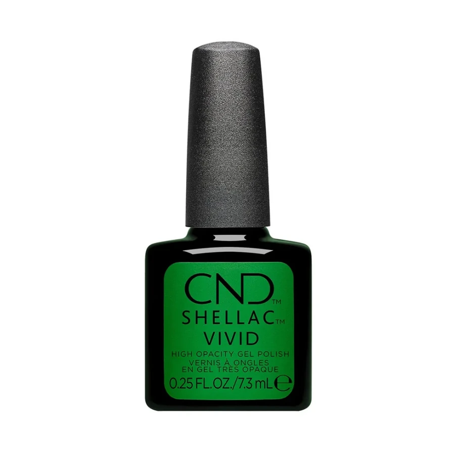 Гель-лак CND Shellac Shamrock Green насичений зелений, емаль 7,3 мл